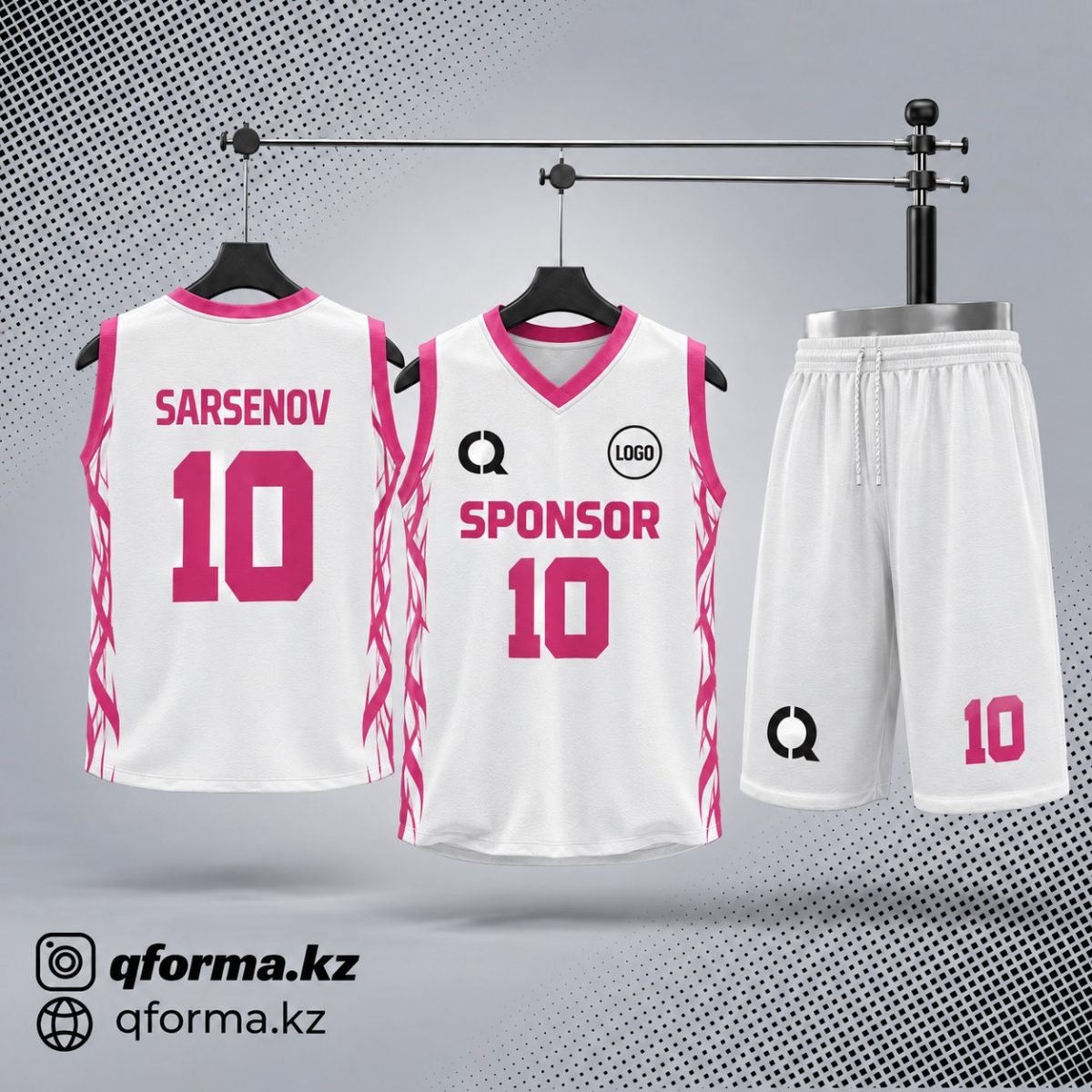 QB-016 Бело-розовый