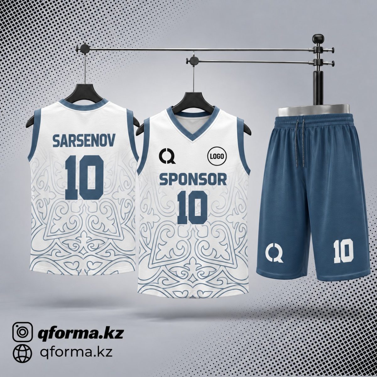 QB-024 Белый орнамент