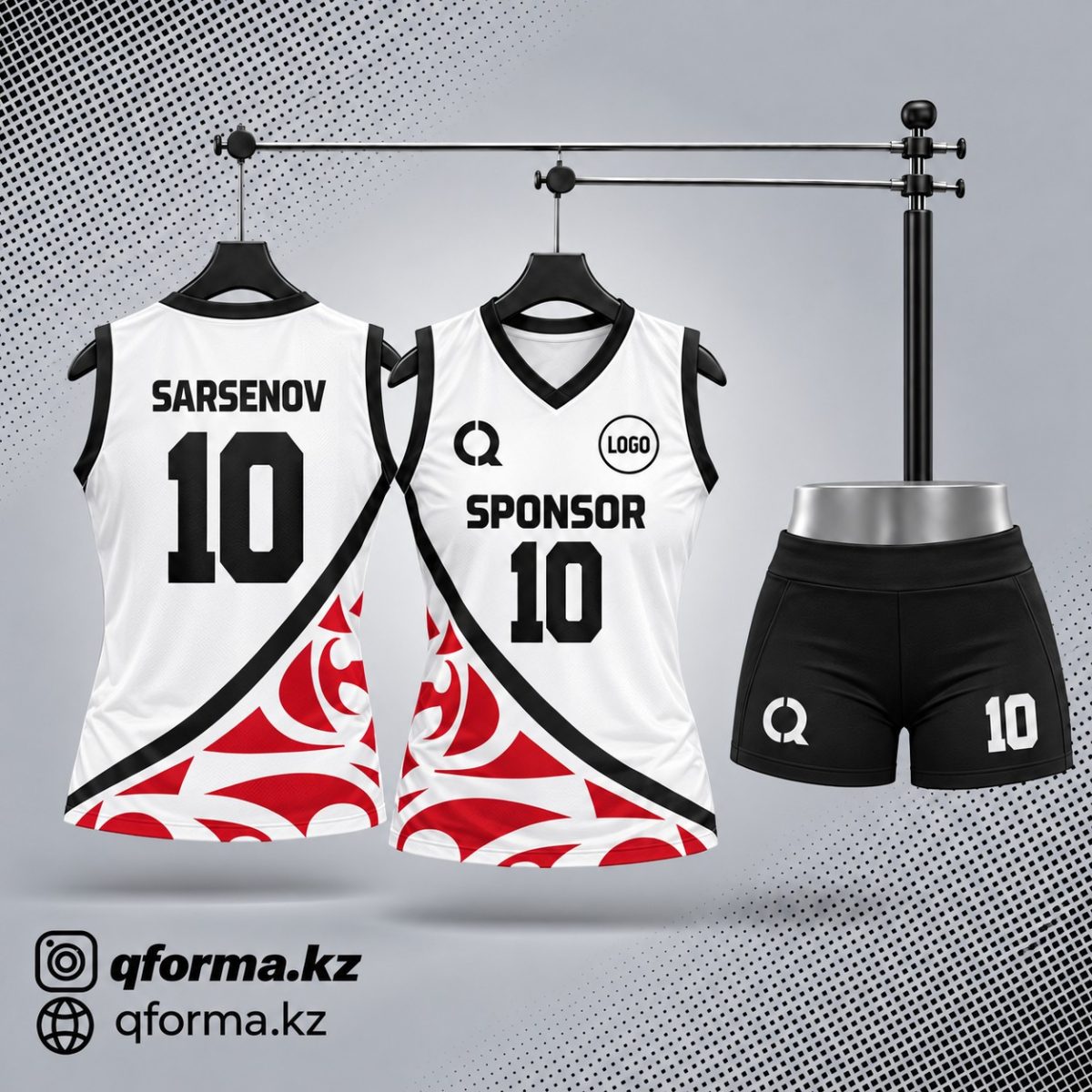 QV-027 Белый с красным орнаментом